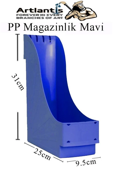 Plastik Magazinlik Mavi 2 Adet Plastik Kutu Klasörü Magazinlik A4 Dosya ve Masa Düzenleyici Sınıf Ev Ofis - 2