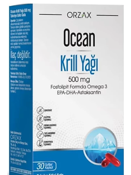 Ocean Krill Oil 500 mg 30 Kapsül