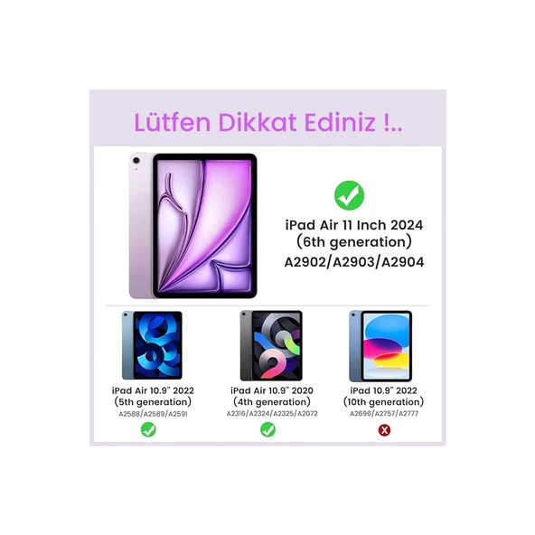 Apple iPad Air 11 2024 Kılıf Redclick Tablet Nitro Anti Shock Silikon Kapak - 4