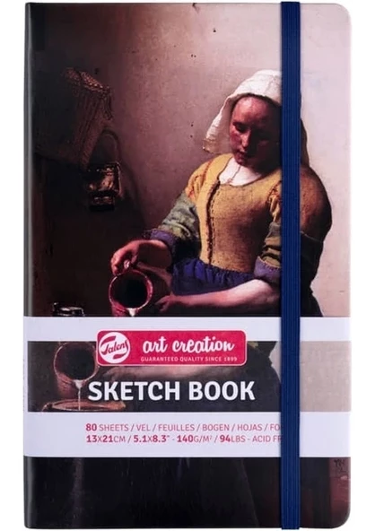 Talens Art Creation Sketchbook Sert Kapak Eskiz Defteri 140 gr 13X21 cm 80 Yp Milkmaid