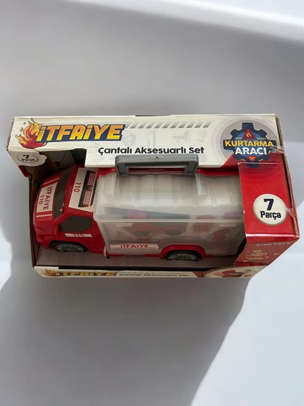 Çantalı İtfaiye Arabası Aksesuarlı Set - 4