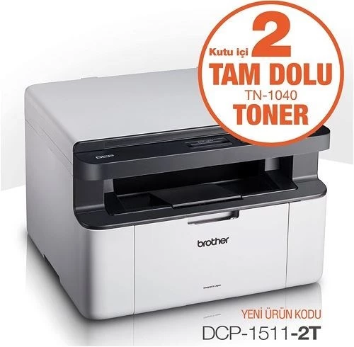 Brother DCP-1511-2T Tarayıcı Fotokopi 20ppm Mono Laser Yazıcı (2xTam Dolu Toner) - 3