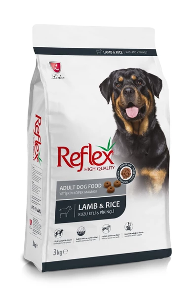 Reflex Kuzu Eti ve Pirinçli Yetişkin Köpek Maması 3 kg