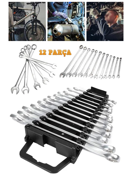 Germany Style  58 Parça ı Otomatik Lokma 1/4" 12 Parça Kombine Açık Ağız-yıldız Anahtar Takım - 4