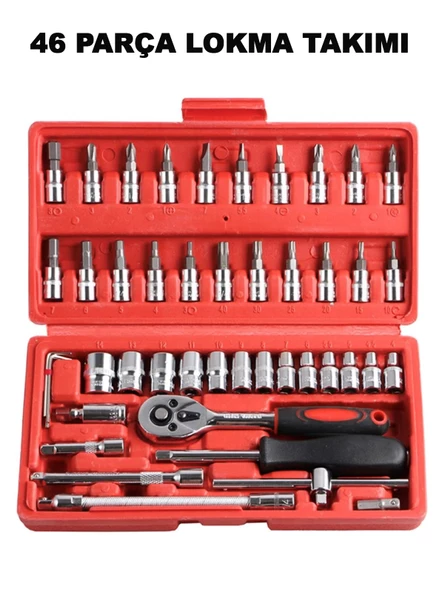 Germany Style  58 Parça ı Otomatik Lokma 1/4" 12 Parça Kombine Açık Ağız-yıldız Anahtar Takım - 2