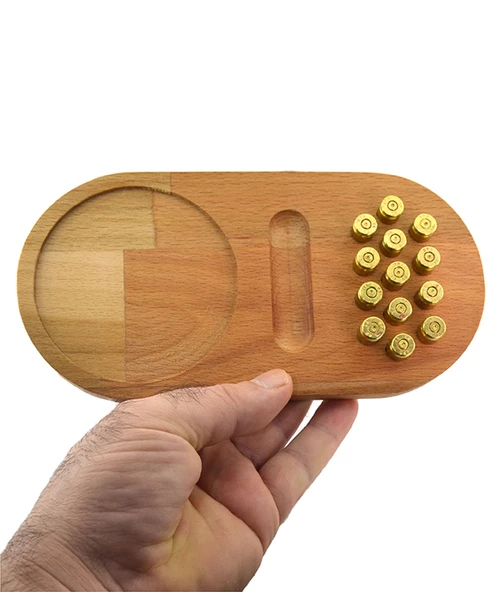 Ahşap Servis Sunum Tahta Bardak Altlığı - 9 mm Pirinç Kovanlı - 3