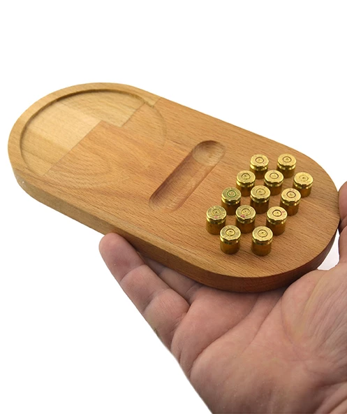 Ahşap Servis Sunum Tahta Bardak Altlığı - 9 mm Pirinç Kovanlı - 4