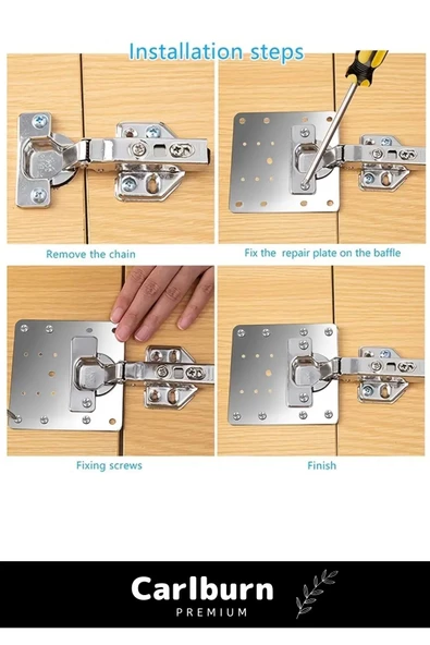 Özel Üretim Kusursuz Sabitleyici Etkili Çözüm Dayanıklı Sağlam Paslanmaz Çelik Menteşe Onarım Plaka - 3