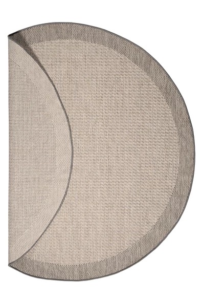 Konfor Sisalux 3091 Bej Jüt Tabanlı Modern Dokuma Yuvarlak Kilim Sisal Hasır Halı - 3