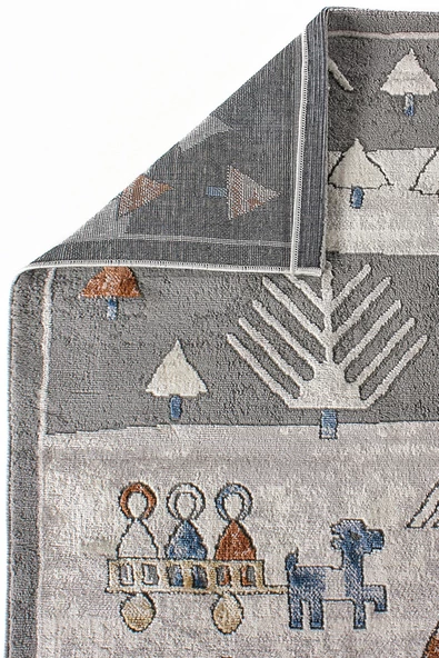 Konfor Kids 4583 Motto Modern Dokuma Çocuk Halısı - 4