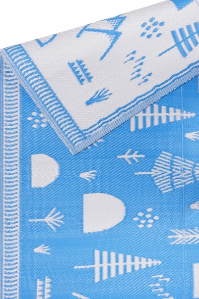 Savana 8808 Plaj Kamp Piknik Bahçe Halısı Balkon Teras Hasır Mat Savan Halı - 4