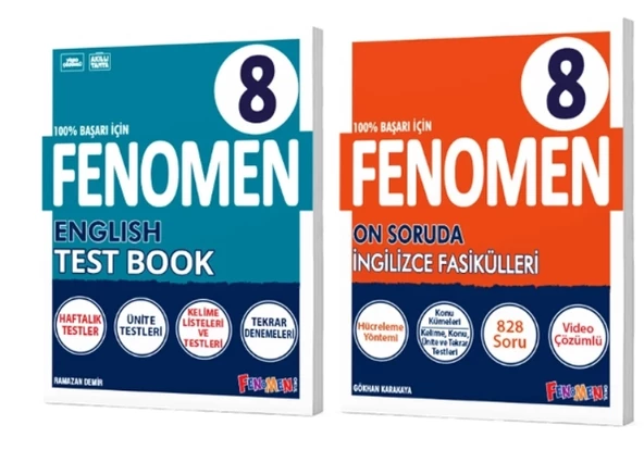 FENOMEN YAYINLARI 8. SINIF İngilizce Soru Bankası +On Soruda İngilizce Fasikülleri (4 Fasikül) ürün görseli