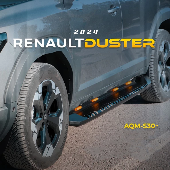 Renault Duster 2024 Model Uyumlu Off-Road Yan Basamak Seti AQM4WD S-30 - 2