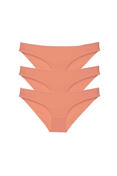 3 adet Süper Eko Set Likralı Kadın Slip Külot Pudra ürün görseli