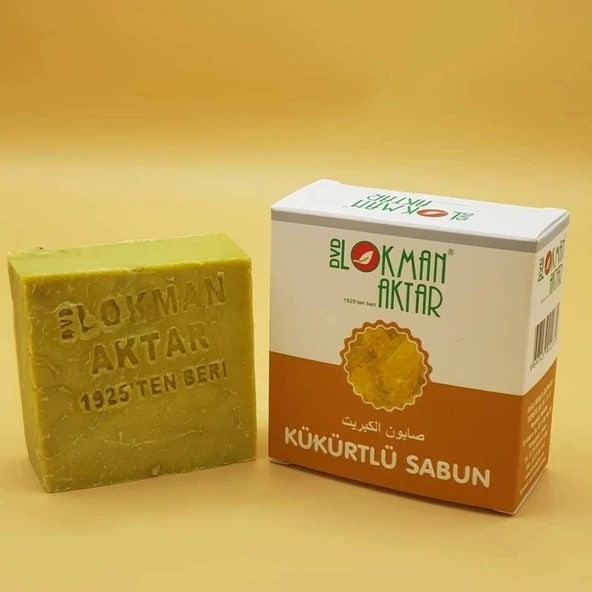 Doğal Kükürtlü Sabunu kutulu 1Adet, Lokman Aktar - Resim 2