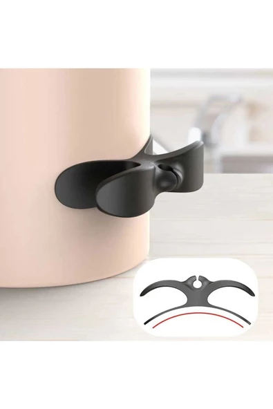 Yapışkanlı Airfryer Kablo Düzenleyici Çok Amaçlı Kablo Tutucu Kablo Toparlayıcı SİYAH  (2 ADET) - 4