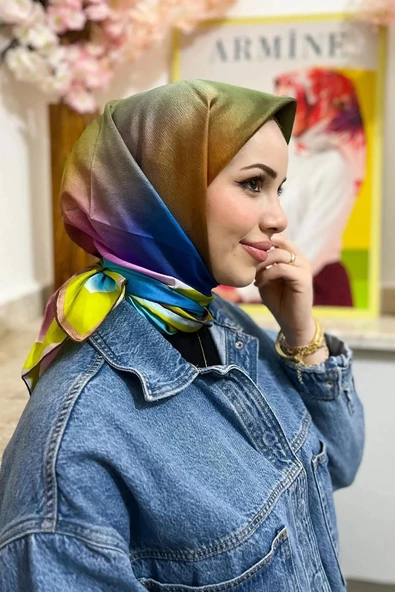 ARMİNE DJ SAF İPEK EŞARP 8927D (S)  (NOSTALJİ SURA) - 9