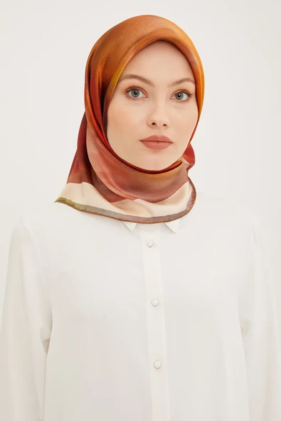 ARMİNE DJ SAF İPEK EŞARP 8927D (S)  (NOSTALJİ SURA) - 8