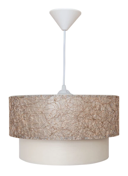 D-light Melon Kırçıllı Beyaz Avize