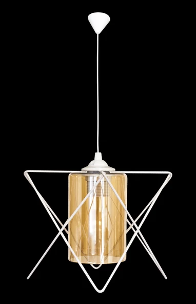 D-light BADE PLASTİK CAMLI AVİZE BEYAZ