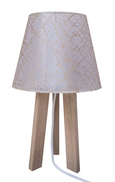 D-light Tripod Abajur Masa Lambası Sütlü Kahve