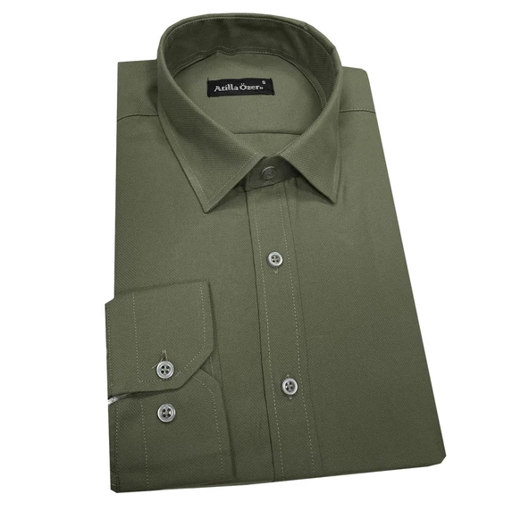 Atilla Özer Uzun Kol Slim Fit Erkek Gömlek-6857 - 2