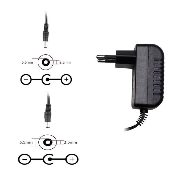 Fotoğraf Makinası İçin 10V-17V 370mA-500mA (0.37A-0.5A) Adaptör - Şarj Aleti