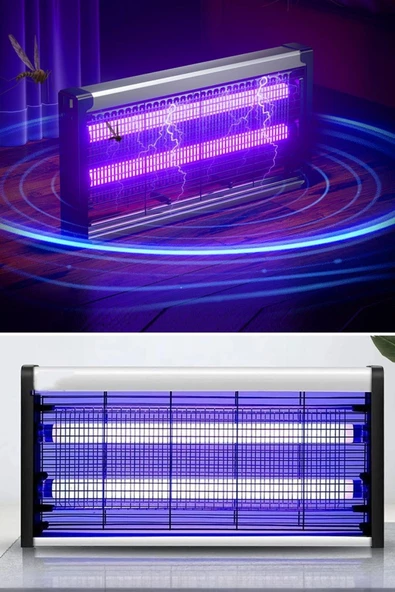 BUFFER® Masaüstü veya Duvara Asılabilen 10W Uzun Enli Sessiz Sinek Öldürücü UV Mor Işıklı Makina - 7