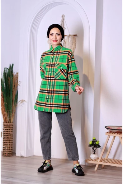 Ekoseli Kapüşonlu Oduncu Gömlek - Kırmızı/siyah - 11