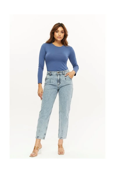 Paçası Pensli Kot Pantolon - 2