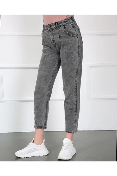 Paçası Pensli Kot Pantolon - 9