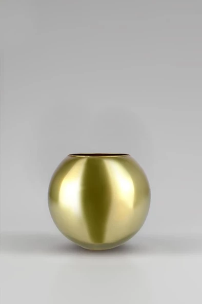 Digithome Cam Akvaryum Dekoratif Aksesuar Saksılık Vazo 19 Cm Gold – C1-1-288 - 2