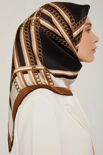 ARMİNE DJ SAF İPEK EŞARP 8845D (S)  (NOSTALJİ SURA) - 6