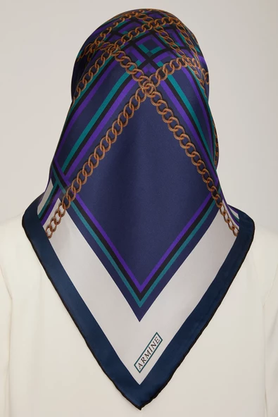 ARMİNE DJ SAF İPEK EŞARP 8845D (S)  (NOSTALJİ SURA)