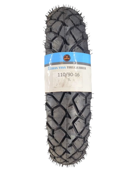 Yasa Arka Motosiklet Yol Lastiği 110/90-16 Tl Tubeless(İÇ LASTİKSİZ)