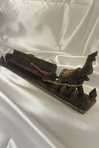 Fil Objeli Çubuk Tütsülük Ahşap El İşi ürün görseli