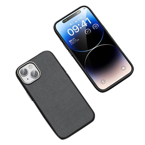 Apple iPhone 15 Kılıf Magsafe Şarj Özellikli PU Deri Redclick Adora Kapak - Resim 4