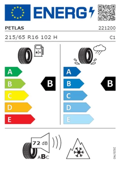 Petlas 215/65 R16 TL 102H REINF. SNOWMASTER 2 SPORT Binek Kış Lastiği (Üretim Tarihi:2024)