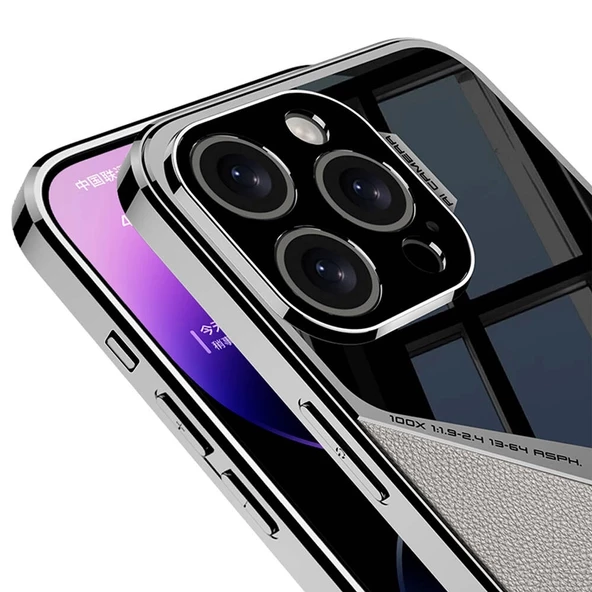 Apple iPhone 15 Pro Kılıf Ultra İnce Kamera Korumalı PC + Deri Arka Yüzey Redclick X-Pro Kapak - 3