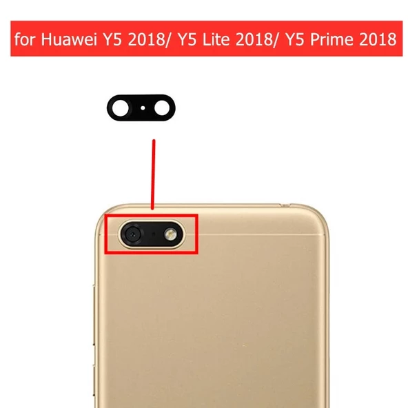 Huawei Y5 2018 Arka Kamera Camı (Çıtasız Sadece Cam)