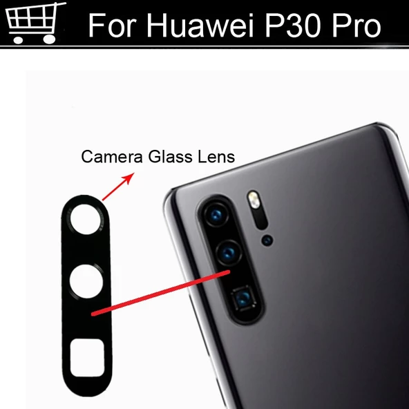 Huawei P30 Pro Arka Kamera Camı (Çıtasız Sadece Cam)