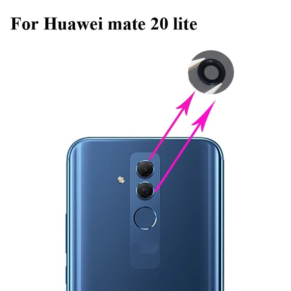 Huawei Mate 20 Lite Arka Kamera Camı (Çıtasız Sadece Cam)