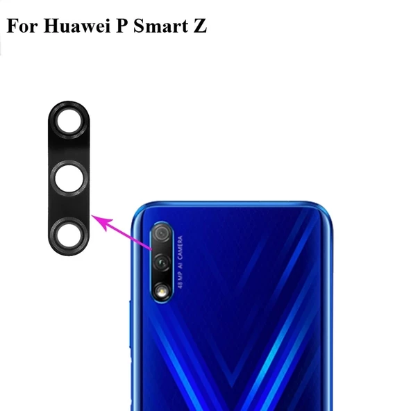 Huawei P Smart Z Arka Kamera Camı (Çıtasız Sadece Cam)