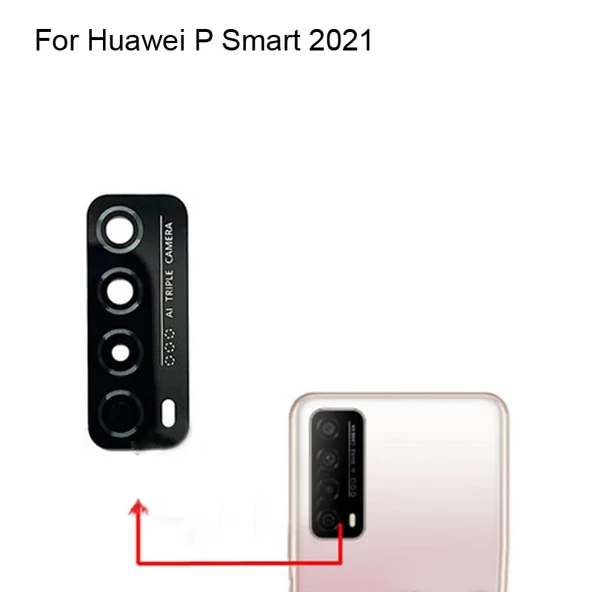 Huawei P Smart 2021 Arka Kamera Camı (Çıtasız Sadece Cam)