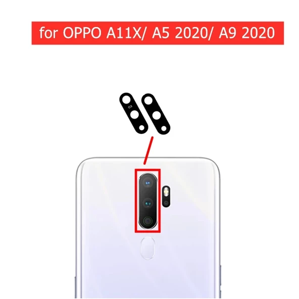Oppo A5 2020 Arka Kamera Camı (Çıtasız Sadece Cam)