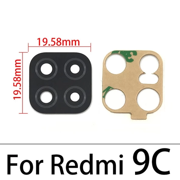 Xiaomi Redmi 9C Arka Kamera Camı (Çıtasız Sadece Cam)