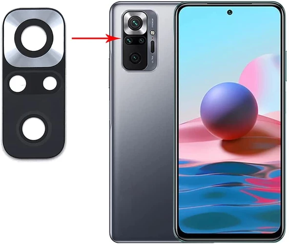Xiaomi Redmi Note 10 Pro Arka Kamera Camı (Çıtasız Sadece Cam)