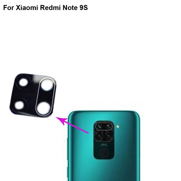 Xiaomi Redmi Note 9 Pro Arka Kamera Camı (Çıtasız Sadece Cam)