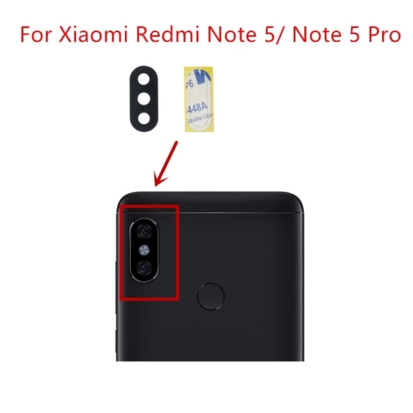 Xiaomi Redmi Note 5 Arka Kamera Camı (Çıtasız Sadece Cam)