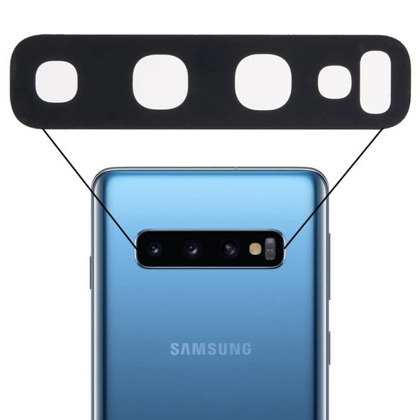 Samsung G975 S10 Plus Arka Kamera Camı ( Çıtasız Sadece Cam)